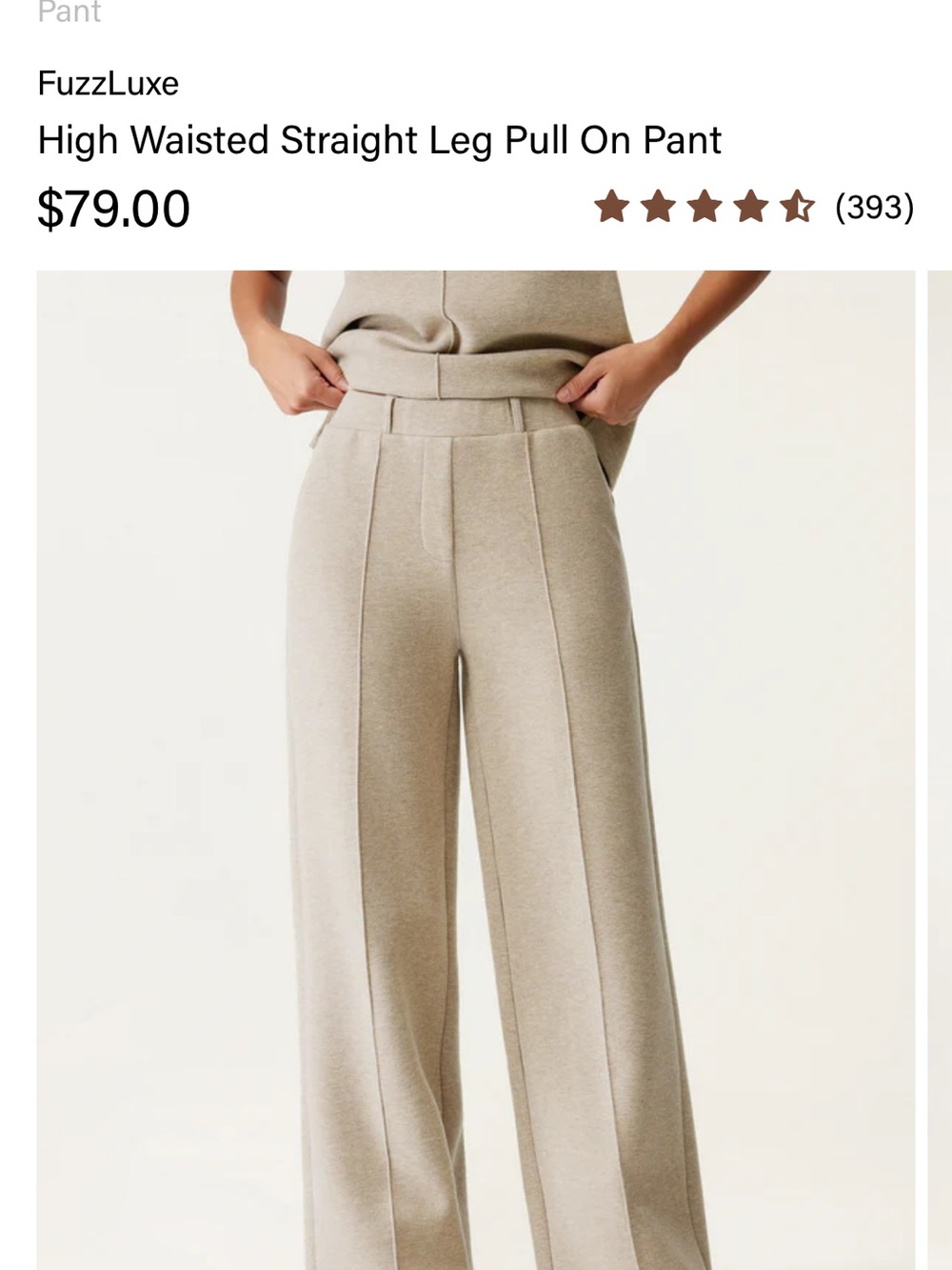 OGL FuzzLuxe
High Waisted Straight Leg Pull On Pant